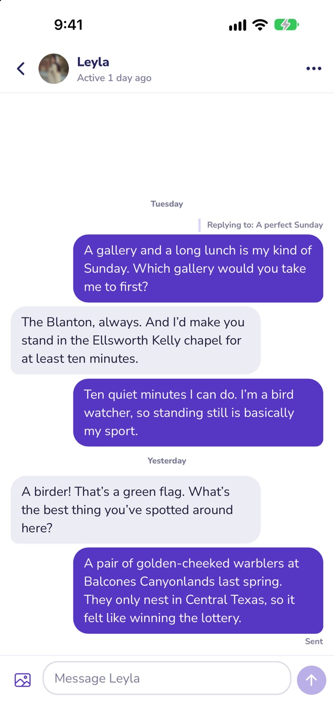 A conversation that started from a prompt